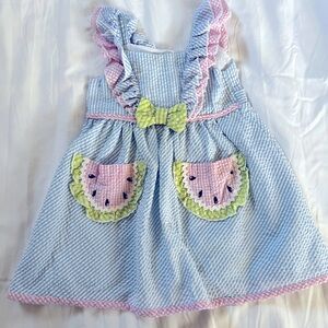 Spring Dress with Watermelon detailed pockets